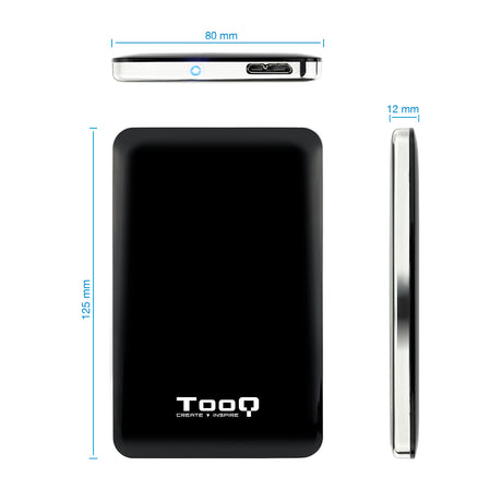 Boitier externe USB 3.1 TooQ TQE-2538 - S-ATA 2,5" (Noir)