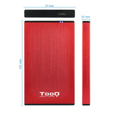 Boitier externe USB 3.1 TooQ TQE-2527 - S-ATA 2,5" (Rouge)