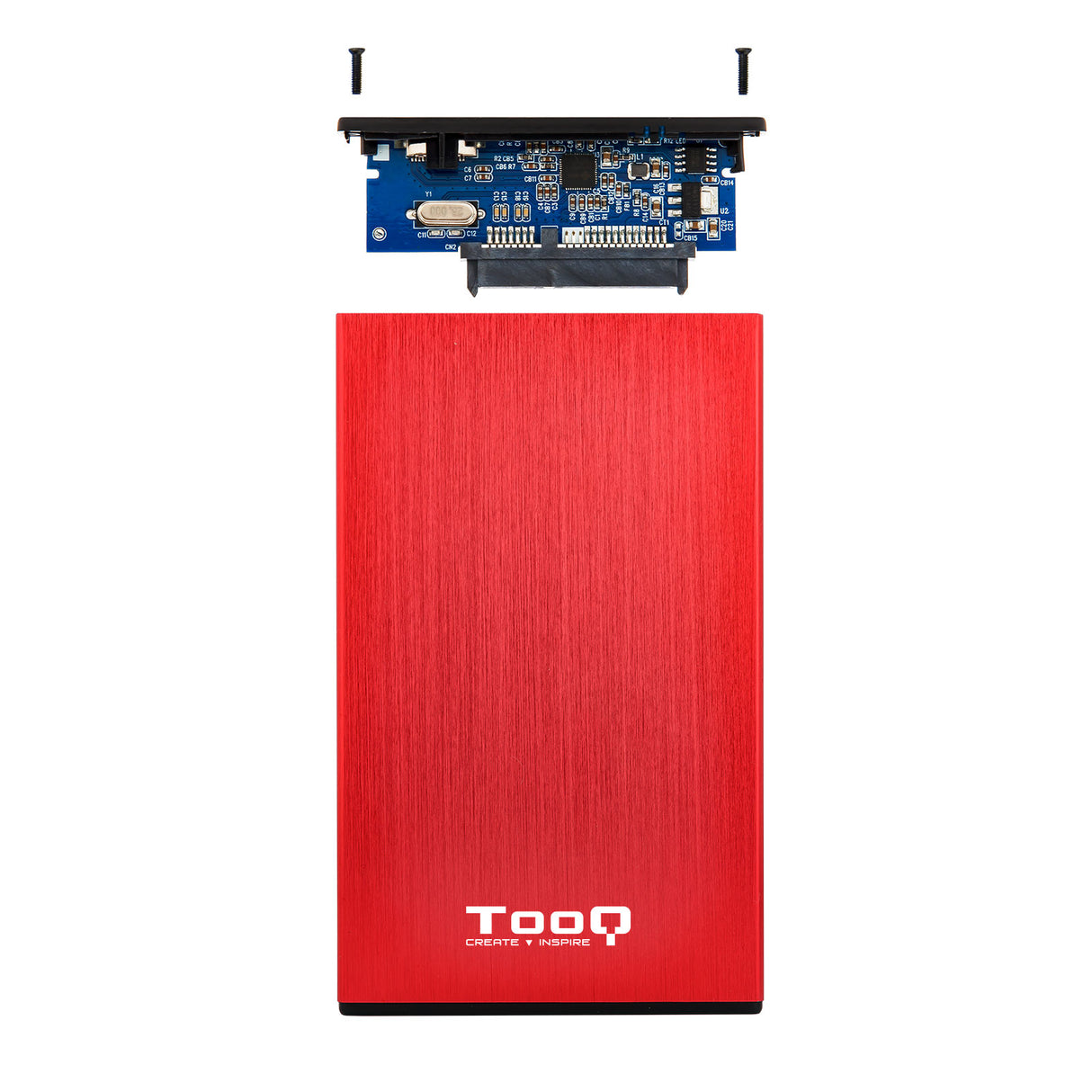 Boitier externe USB 3.1 TooQ TQE-2527 - S-ATA 2,5" (Rouge)