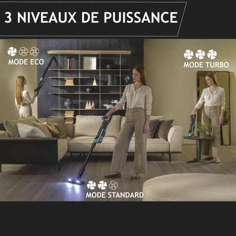 Aspirateur Balai sans Fil - HOOVER HF201P - Ultra-léger, Puissant 50AW, Turbobrosse Spécial Animaux, Technologie Ultra Compact x3