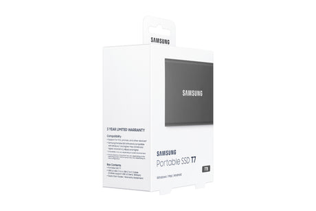 SAMSUNG - T7 Gris - SSD Externe - 1 To - USB 3.2 - Vitesse lecture jusqu'a 1 050 Mo/s