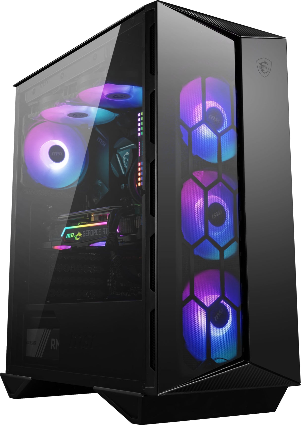 Boitier Moyen Tour ATX MSI MPG Gungnir 110R RGB avec panneaux vitrés (Noir)