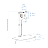 Support écran à poser Tooq DB1127TN 17"-27" (6kg max) (Noir)