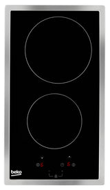 Table de cuisson BEKO HDMC32400TX - 2 foyers vitrocéramique - Commandes tactiles - Noir - Minuterie intégrée