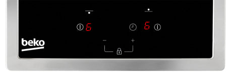 Table de cuisson BEKO HDMC32400TX - 2 foyers vitrocéramique - Commandes tactiles - Noir - Minuterie intégrée