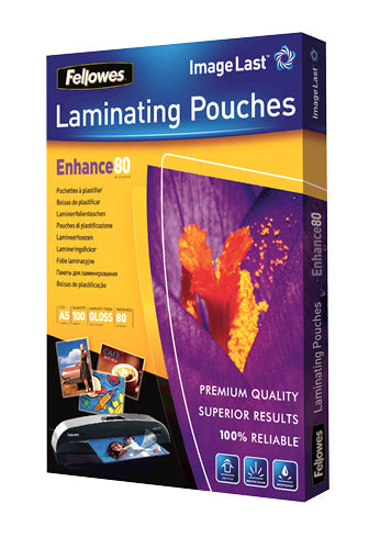 Lot de 100 Pochettes a plastifier Fellowes Format A5 (Transparent)