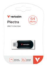 Clé USB-C 3.2 Verbatim Plectra - 64Go (Noir)