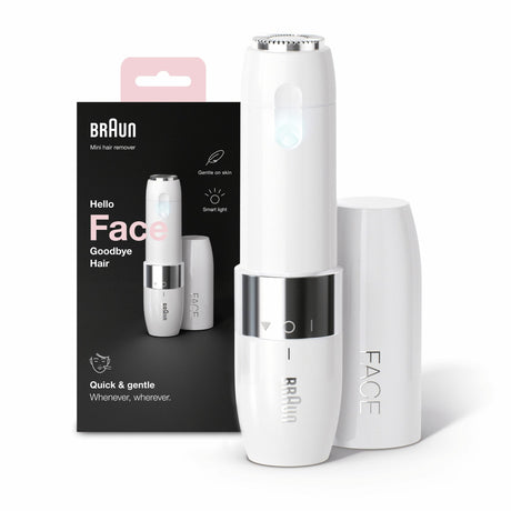 Rasoir Visage électrique pour femme Braun Face Mini FS1000 - Fonction Smart Light - Blanc