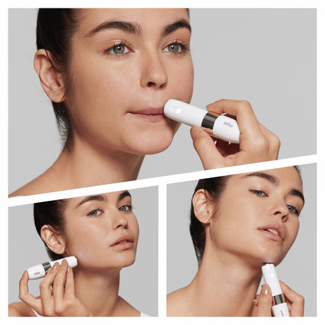 Rasoir Visage électrique pour femme Braun Face Mini FS1000 - Fonction Smart Light - Blanc