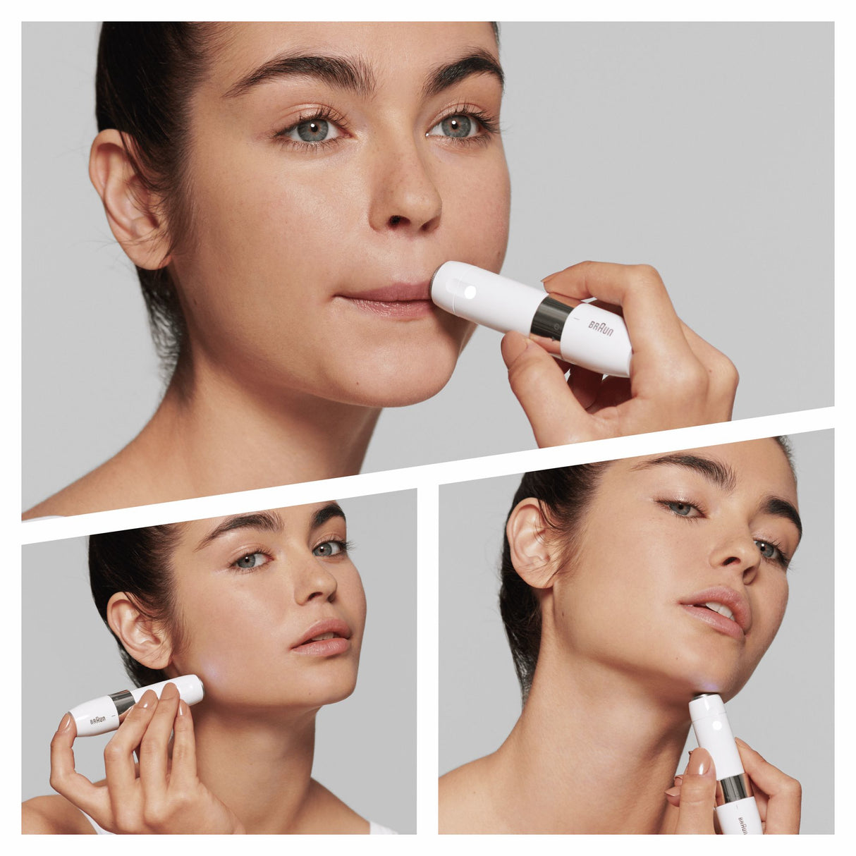 Rasoir Visage électrique pour femme Braun Face Mini FS1000 - Fonction Smart Light - Blanc