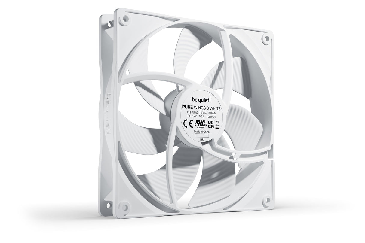 Ventilateur de boitier be quiet! Pure Wings 3 PWM - 14cm (Blanc)
