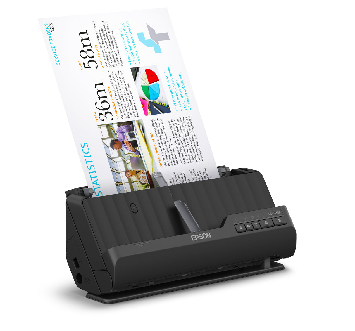 Scanner Epson WorkForce ES-C320W (Noir)