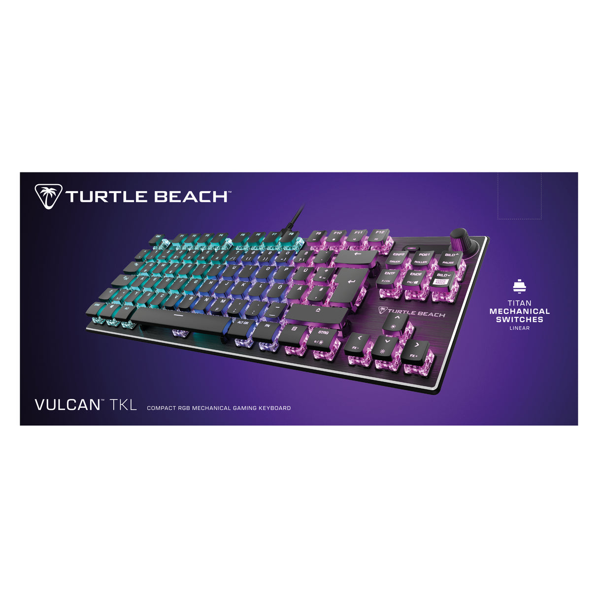 Clavier gaming RGB mécanique compact - TURTLE BEACH - Vulcan TKL - Noir