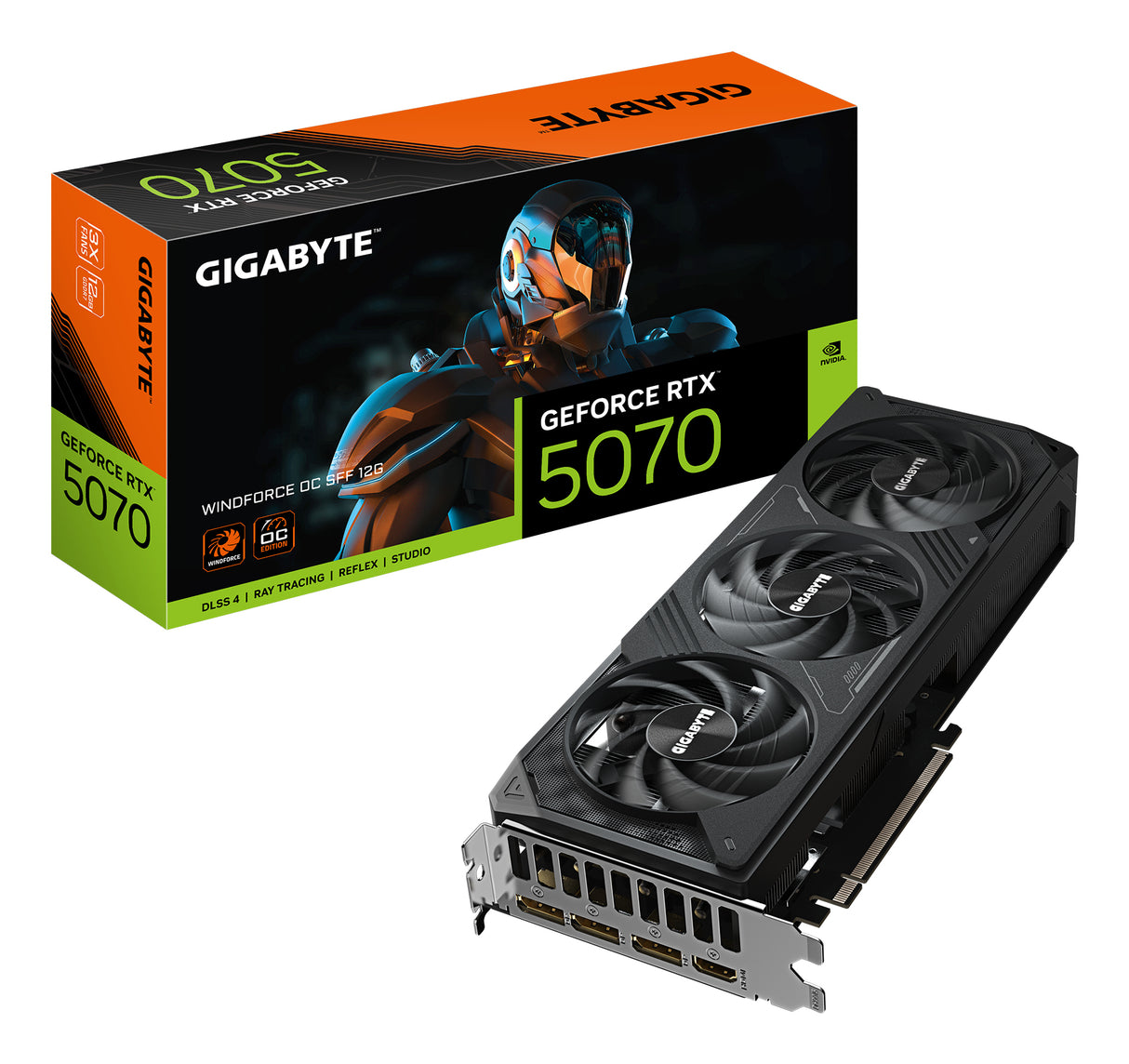 Gigabyte - Carte graphique - GeForce RTX 5070 - Windorce OC SFF - 12Go