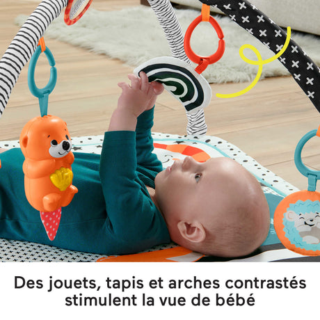 Fisher-Price - Mon Tapis d'activités 3 en 1 sensoriel - Tapis Bébé - Des la naissance HBP41