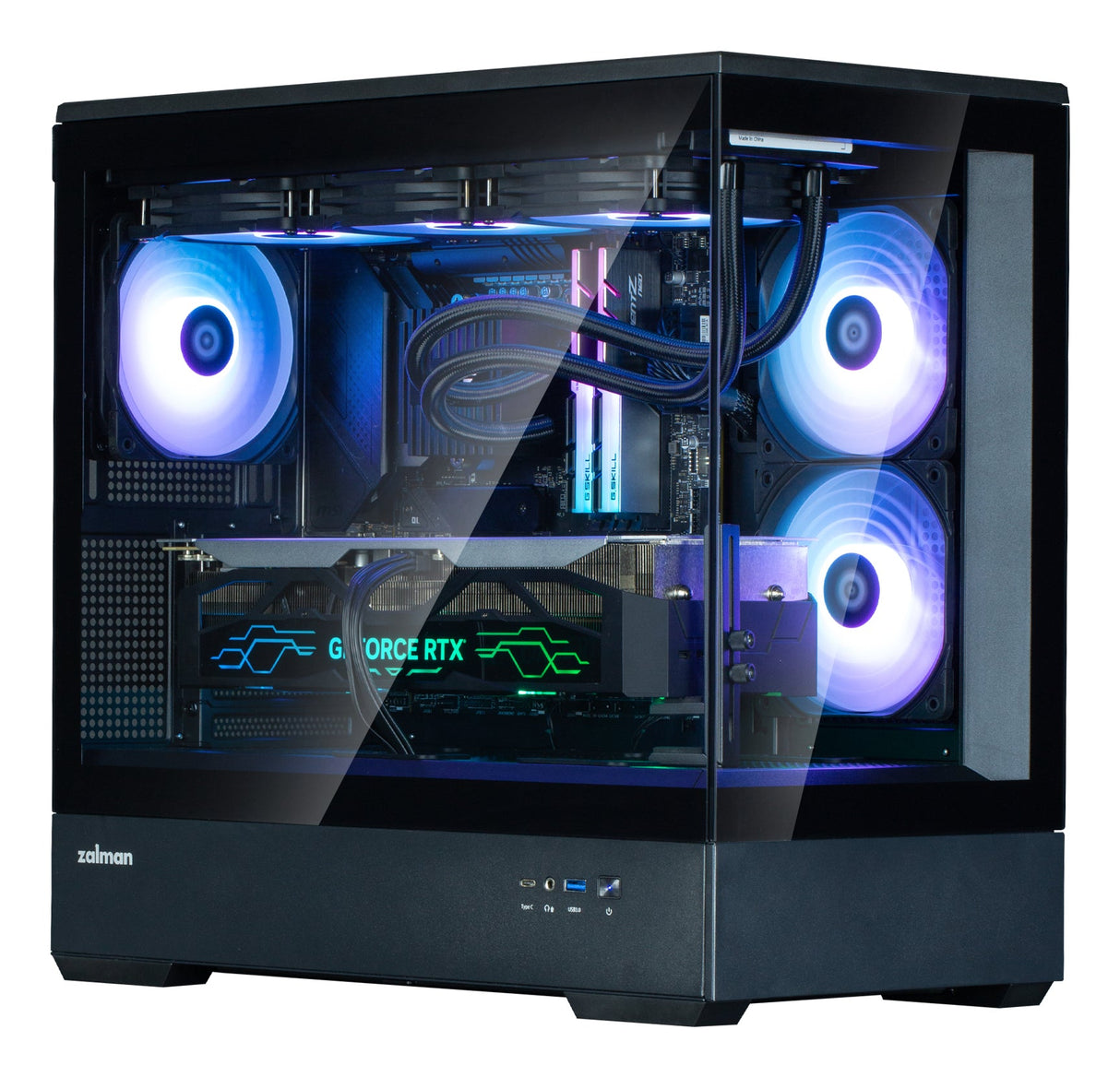 Boitier Mini Tour Micro ATX Zalman P30 V2 RGB avec panneaux vitrés (Noir)