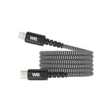 C ble USB-C/Lightning nylon tressé 1m - noir & blanc Charge rapide Connecteurs e