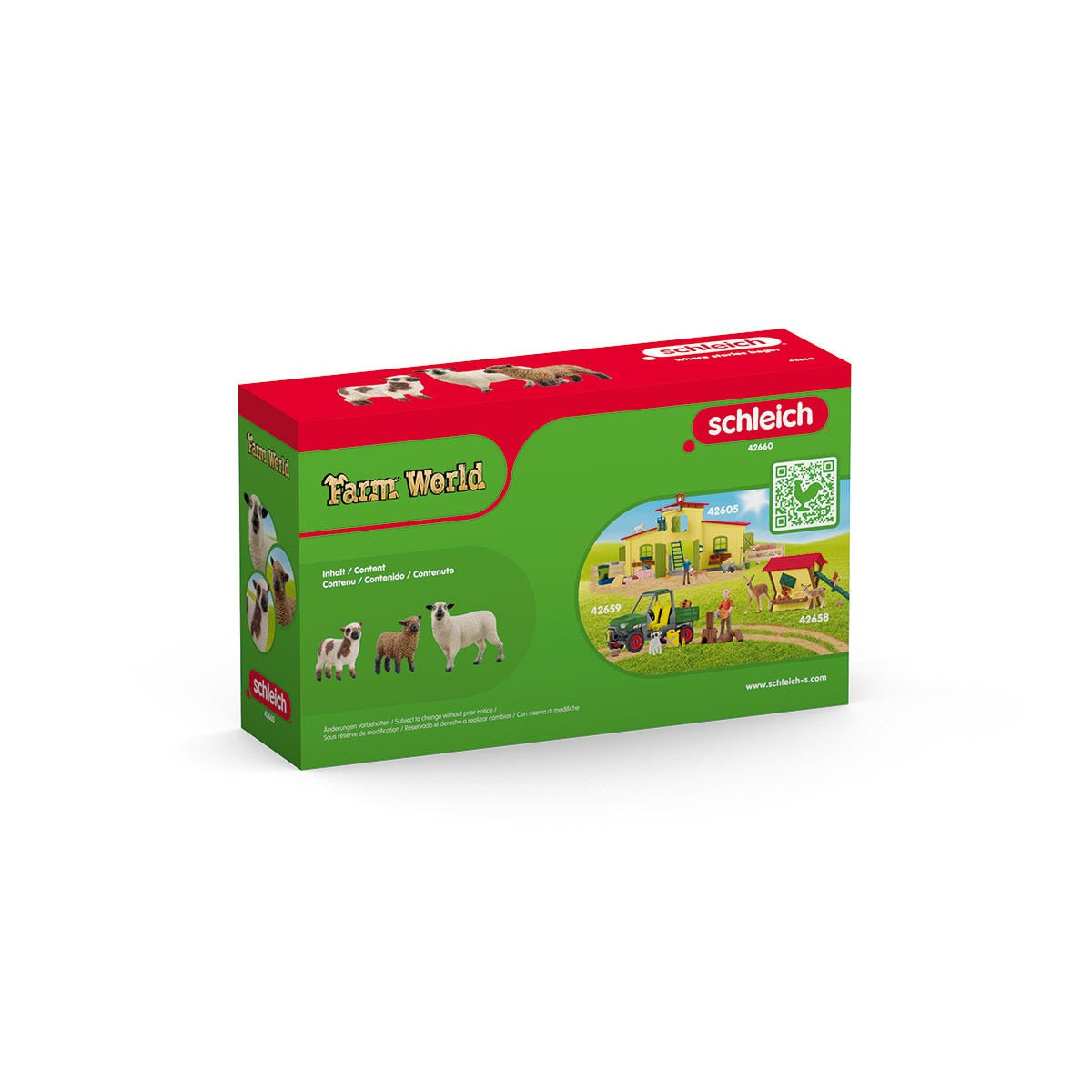 Figurine Trio de moutons, pour enfants des 3 ans,  5 x 19 x 11 cm - schleich 42660 FARM WORLD
