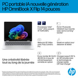 PC Portable HP OmniBook X Flip 2-en-1 14-fm0009nf - Windows 11 - 14 2K OLED - Core Ultra 5 226V - RAM 16Go - 512Go SSD - AZERTY