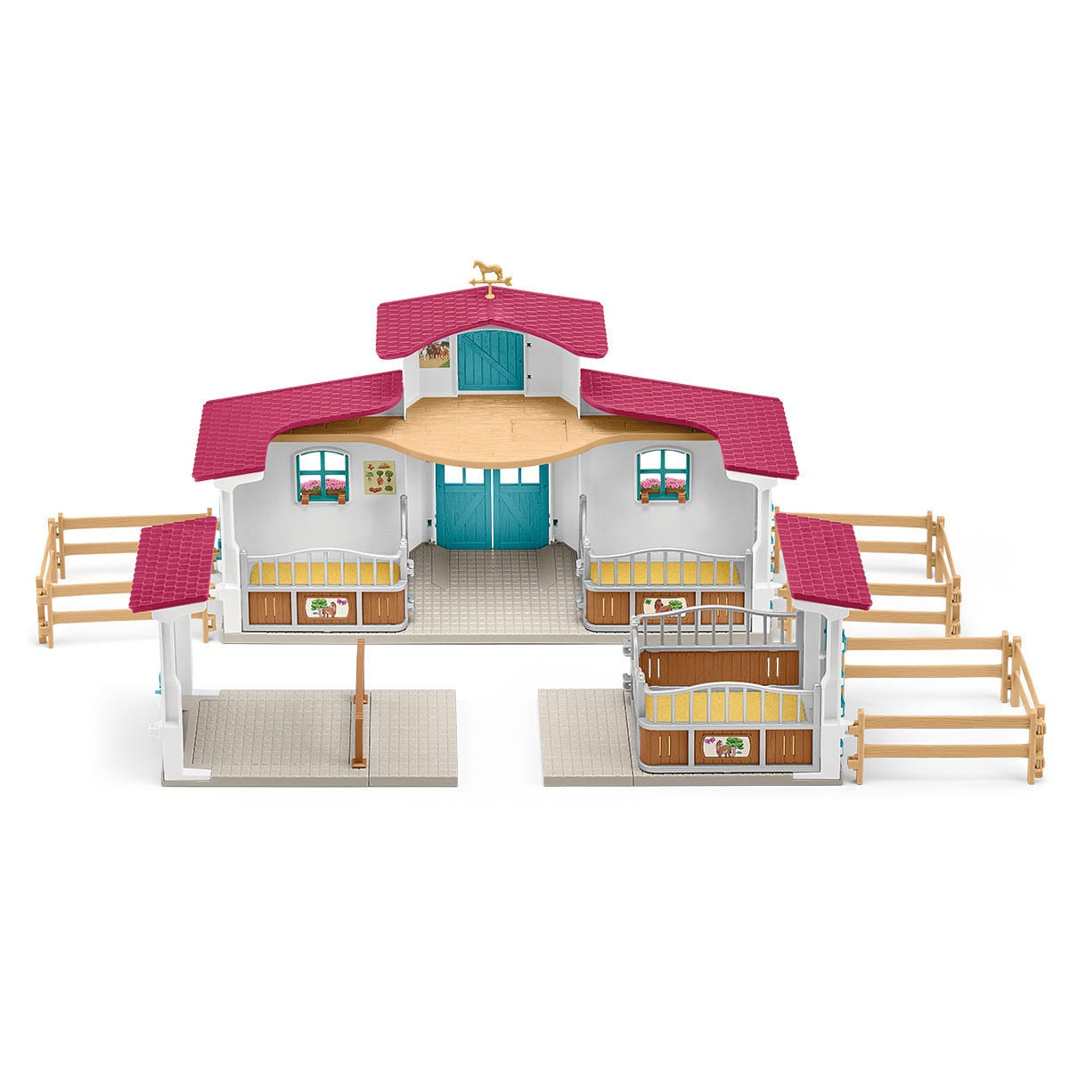 Centre équestre modulable de Lakeside pour chevaux, coffret figurines avec 115 éléments, Schleich 42567 Horse Club