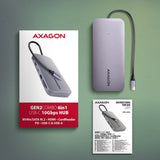 Station d'accueil portable USB-C 3.2 Axagon HMC-6GM2 avec lecteur SSD (Gris)