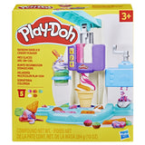 PlayDoh Mes Glaces Arc-en-Ciel, Pâte a modeler, Machine a Creme Glacée factice, 5 pots de 56 g  et accessoires, des 3 ans