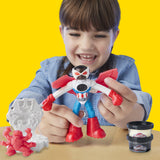 Play-Doh Captain America, coffret Moto tranchante avec figurine flexible, 3 accessoires et pâte a modeler, des 4 ans, Marvel