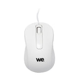 Souris filaire WE 1200DPI , USB, longeur c ble 1.5m finition métallique blanche