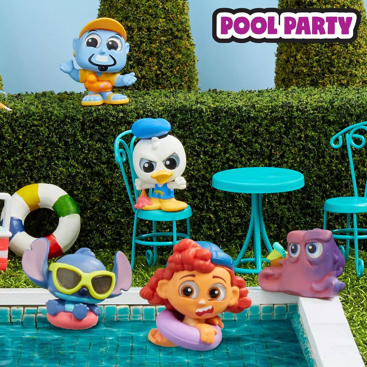 Doorables Coffret 4 mini-figurines DISNEY, Let's Party Multi Peek, Modele aléatoire a collectionner, Des 5 ans
