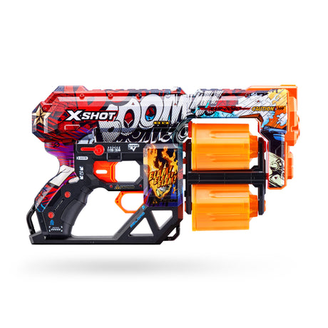 Lanceur de fléchettes - ZURU - X-SHOT Dread - Canons rotatifs doubles - 7 designs - Portée 27 m