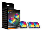 Lot de 3 Ventilateurs de boitier Cougar Apolar RGB - 12cm (Noir)