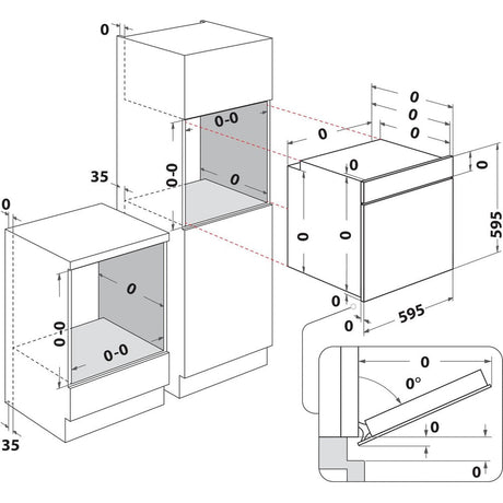 Four encastrable - Pyrolyse + Hydrolyse - Multifonction Chaleur pulsée - WHIRLPOOL - OMR58RU0SX - Inox - Porte froide