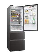 Réfrigérateur combiné - HAIER - 3D 60 Series 5 HTW5618ENPT - Classe E - 360 L - 185 x 59,5 x 66,7 cm - Noir