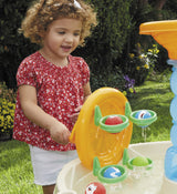 Table de Jeux d'Eau Bleue - LITTLE TIKES - Table d'Eau Spirale - PVC - Roues hydrauliques