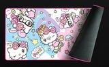 Tapis de souris gaming - KONIX - Hello Kitty - XXL 90 x 46 cm - Surface microfibre antidérapante - Caoutchouc