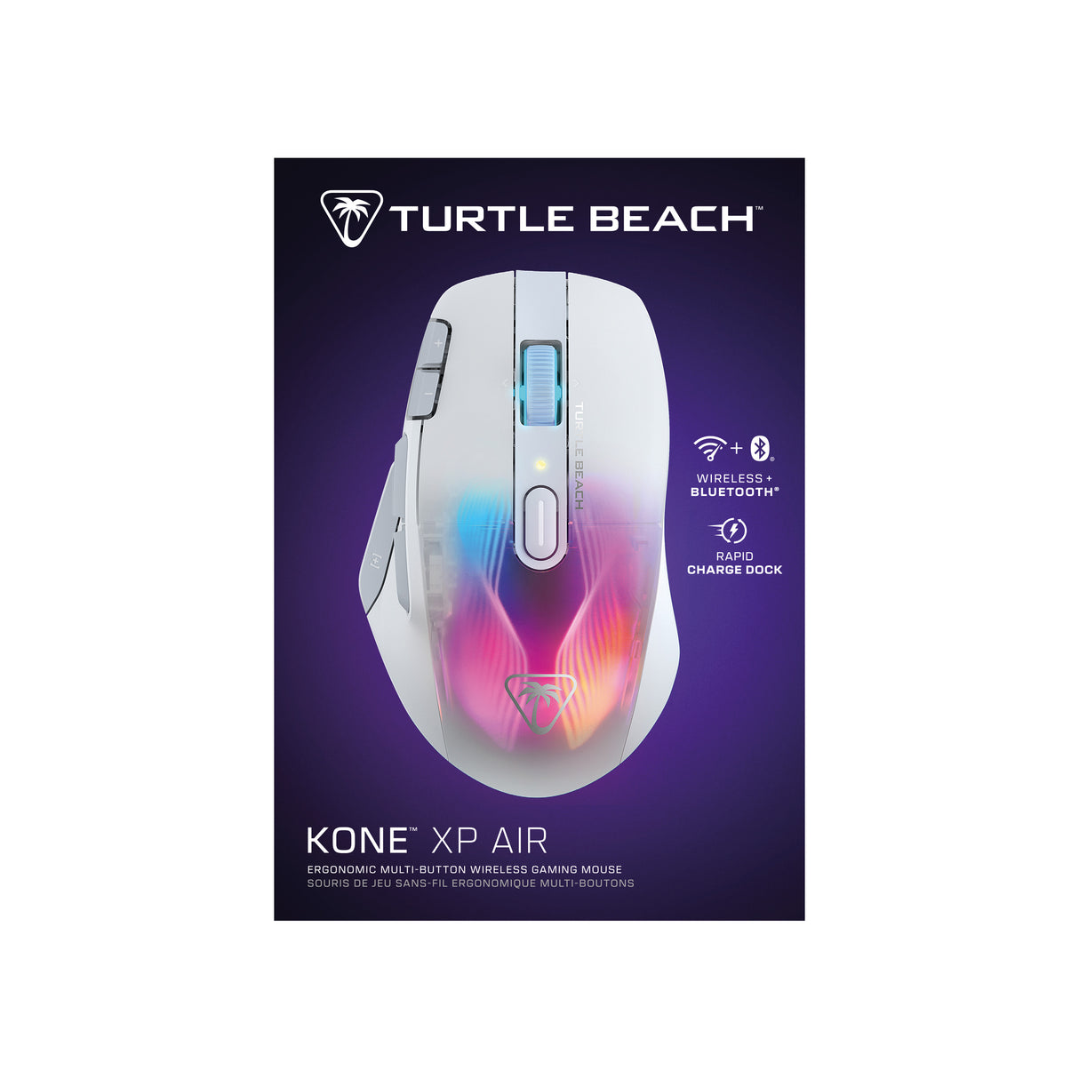 Souris gaming sans fil - TURTLE BEACH - Kone XP Air - Avec station de charge - Blanc