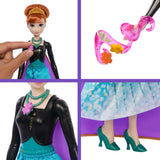 Poupée Jewel Reveal Anna, La Reine des Neiges, accessoires avec 8 surprises, 1 boîte a bijoux en forme de flocon de neige, 1 bague p