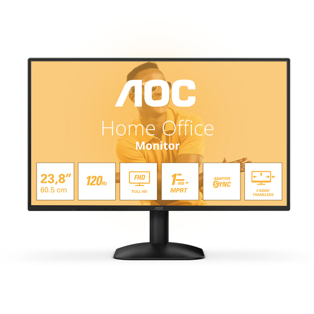 Ecran PC Bureautique - AOC - 23,8'' - FHD - 120Hz - Dalle IPS - 1ms - 24B31H