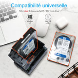 Boitier Externe Icy Box IB-RD3621U3 USB3.0 - 3,5" S-ATA - 2 Baies