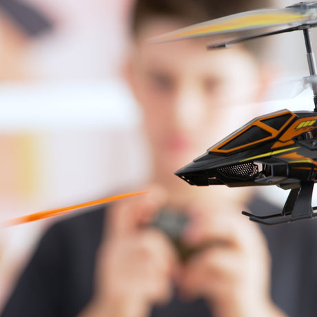 Hélicoptere Télécommandé - FLYBOTIC - Helico Hover Blast - 23 cm - orange et noir - des 8 ans