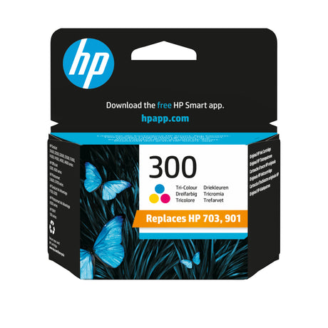 HP 300 Cartouche d'encre trois couleurs authentique (CC643EE) pour HP DeskJet F4580 et HP Photosmart C4680/C4795