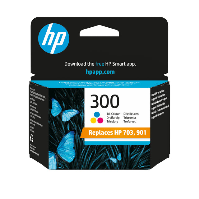 HP 300 Cartouche d'encre trois couleurs authentique (CC643EE) pour HP DeskJet F4580 et HP Photosmart C4680/C4795