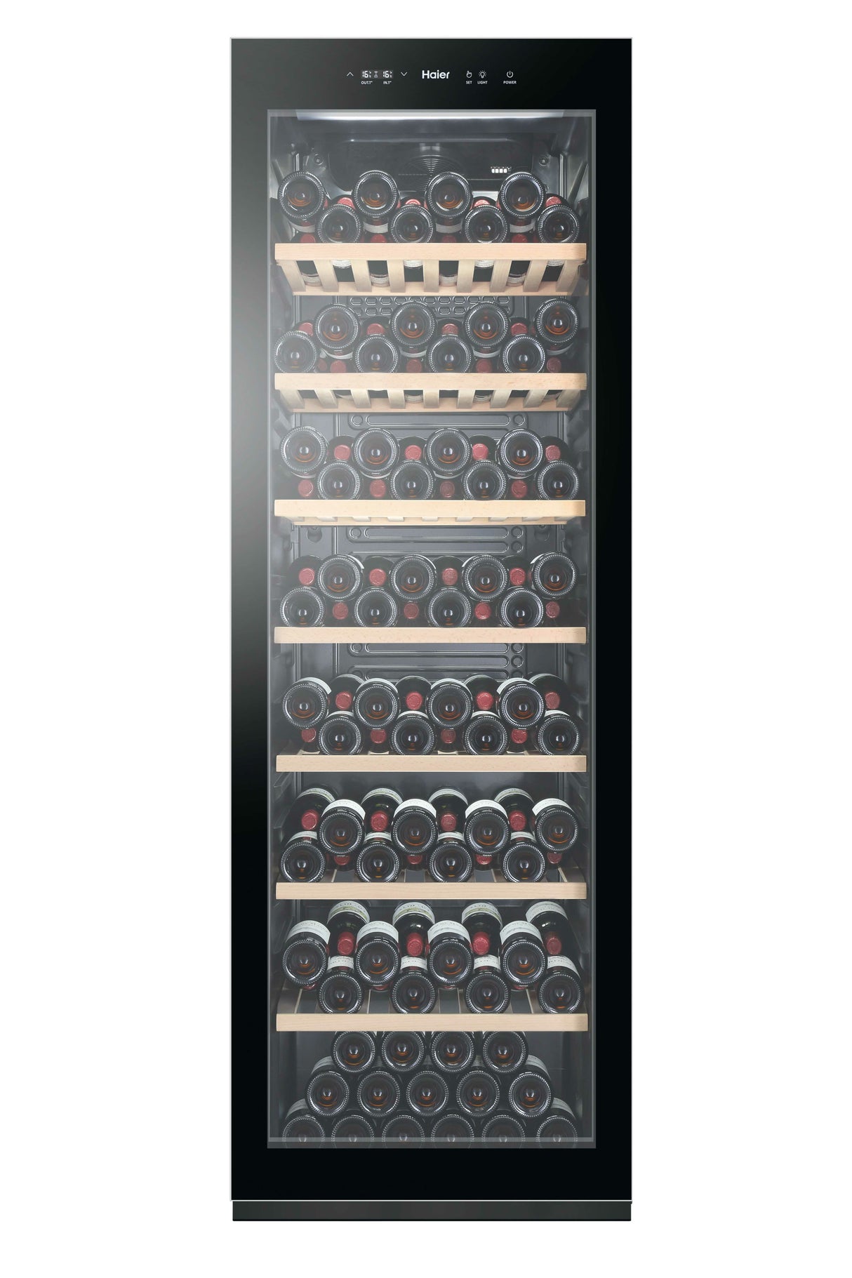 Cave a vin de vieillissement - HAIER HWS188GAE - Pose libre - 188 bouteilles - Mono zone - H185 x L59,5 cm - Noir