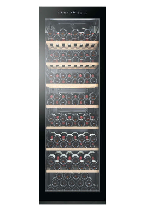 Cave a vin de vieillissement - HAIER HWS188GAE - Pose libre - 188 bouteilles - Mono zone - H185 x L59,5 cm - Noir