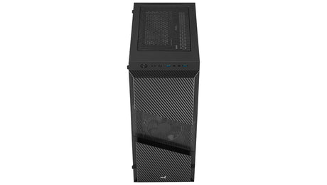 Boitier Moyen Tour ATX AeroCool Menace Saturn F RGB avec panneau vitré (Noir)