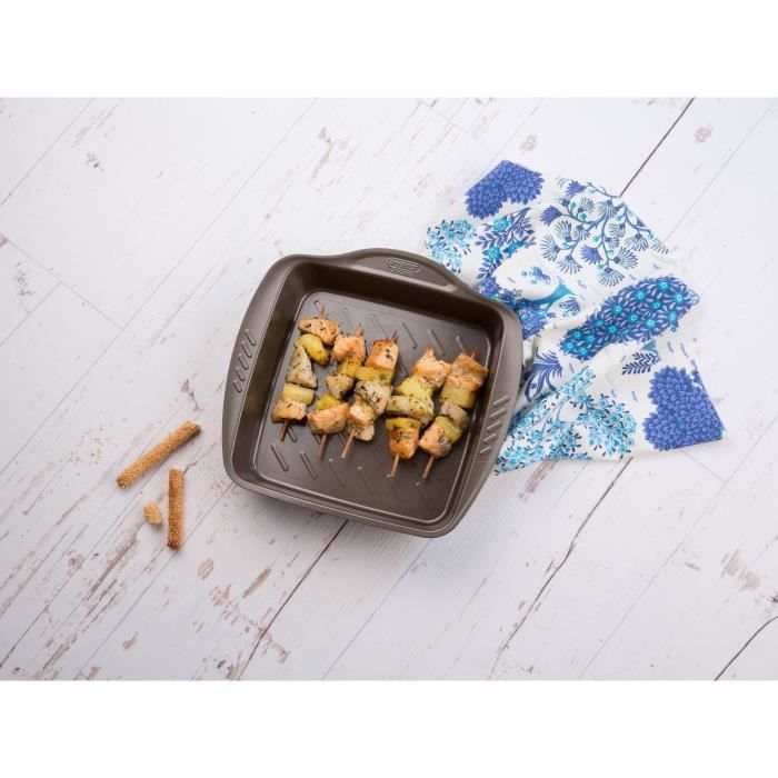 Plat a four - PYREX - 1452050 - Carré - En acier - 24x24cm