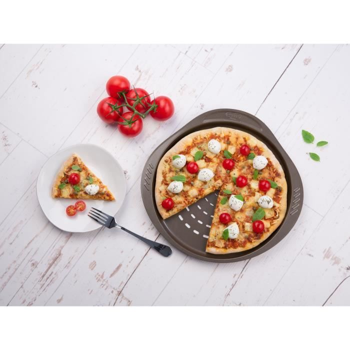 Plat a pizza - PYREX - 1452055 - En métal perforé - 32 cm