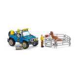 Coffret Voiture tout-terrain avec avant-poste Dino, jouet dinosaure pour enfants, des 4 ans, Schleich 41464 DINOSAURS