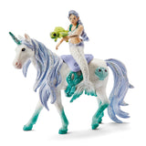 Sirene sur Licorne de mer, figurine fantastique, pour enfants des 5 ans, 15,5 x 8,2 x 18 cm - schleich 42509 BAYALA