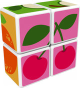 Blocs magnétiques - GEOMAG - Magicube 131 - 7 pieces - Fruits imprimés - Cartes incluses